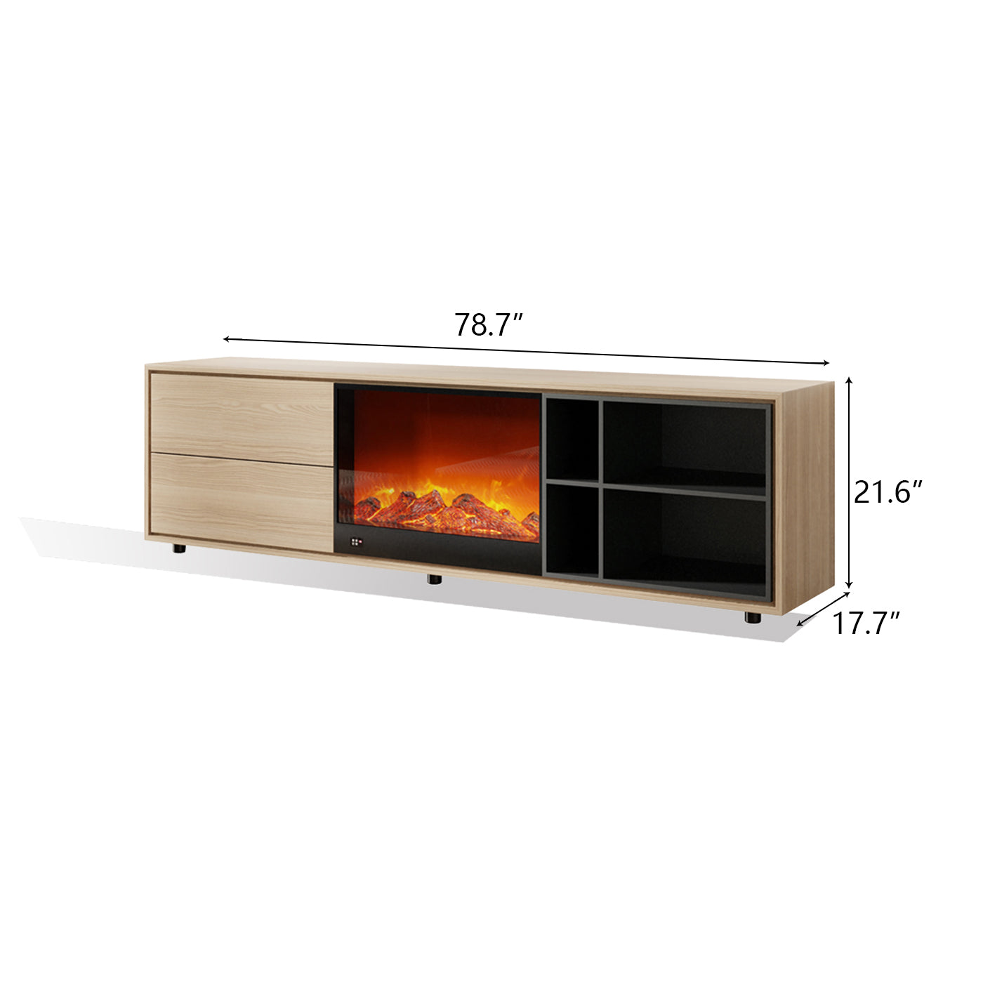 Simulation Electric Fireplace Console