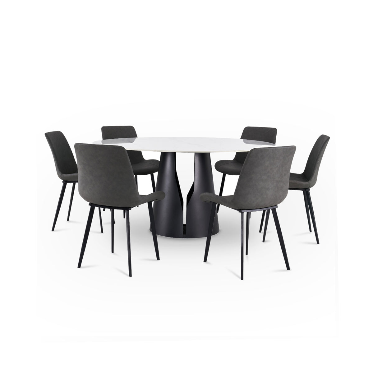 Modern Minimalist Brilliant Sintered Stone Dining Table Set