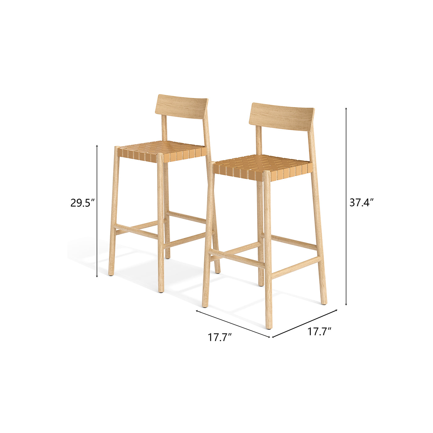 Modern Light Wood Wood Rectangular Chairs