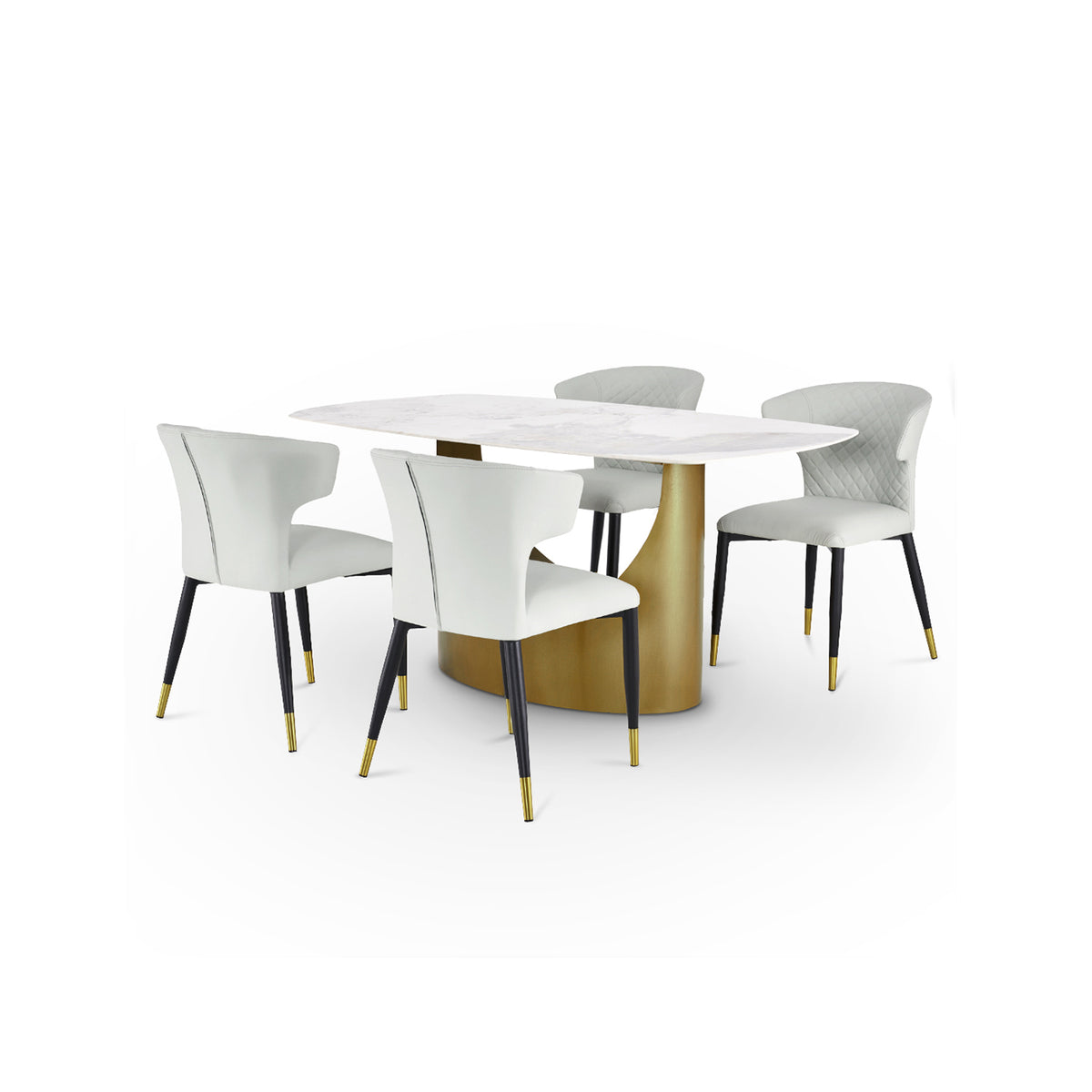 Modern Matte Sintered Stone Dining Table Set