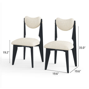 Modern Wood Black&White Dining Chair(Set Of 2)