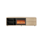 Nordic Style Ash Wood Electric Fireplace