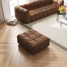 Modern Brown Microfiber Leather Sofa Cushion