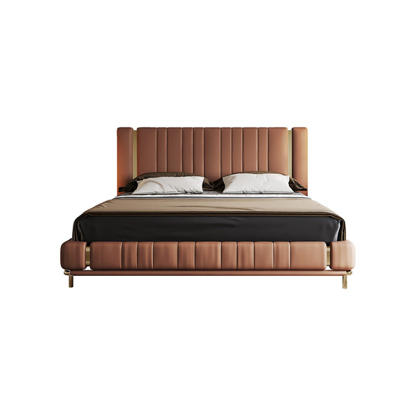 Light Luxury Microfiber Leather Bed