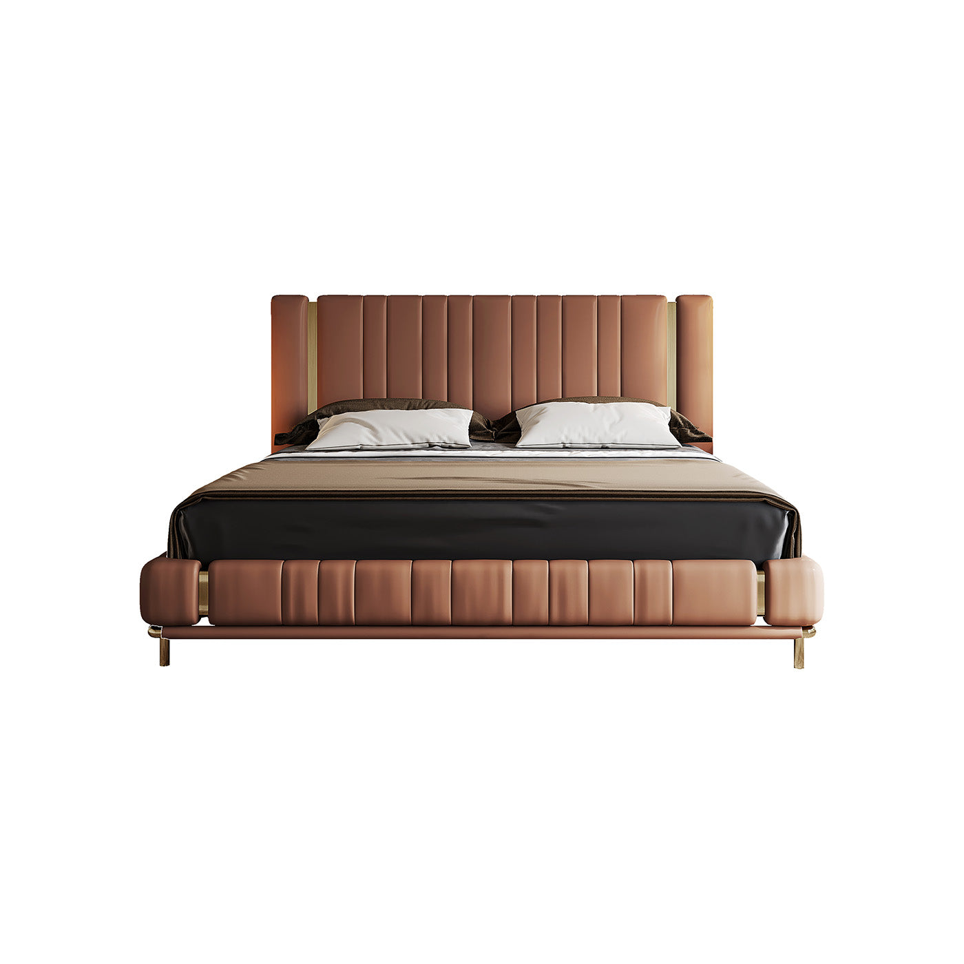 Upholstered Bed with Elastic Headboard
