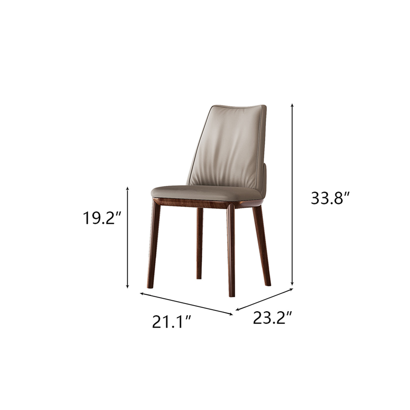 Microfiber Leather Waterproof Dining Chair(Set of 2)