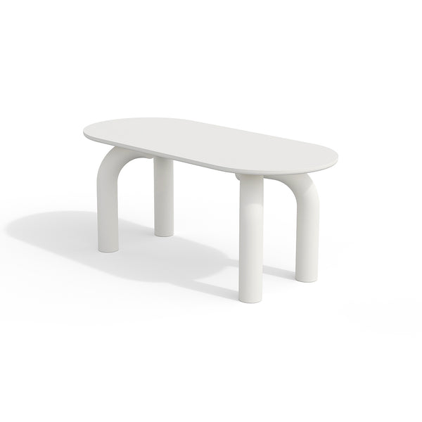 Nordic White Rectangular Wood Dining Table