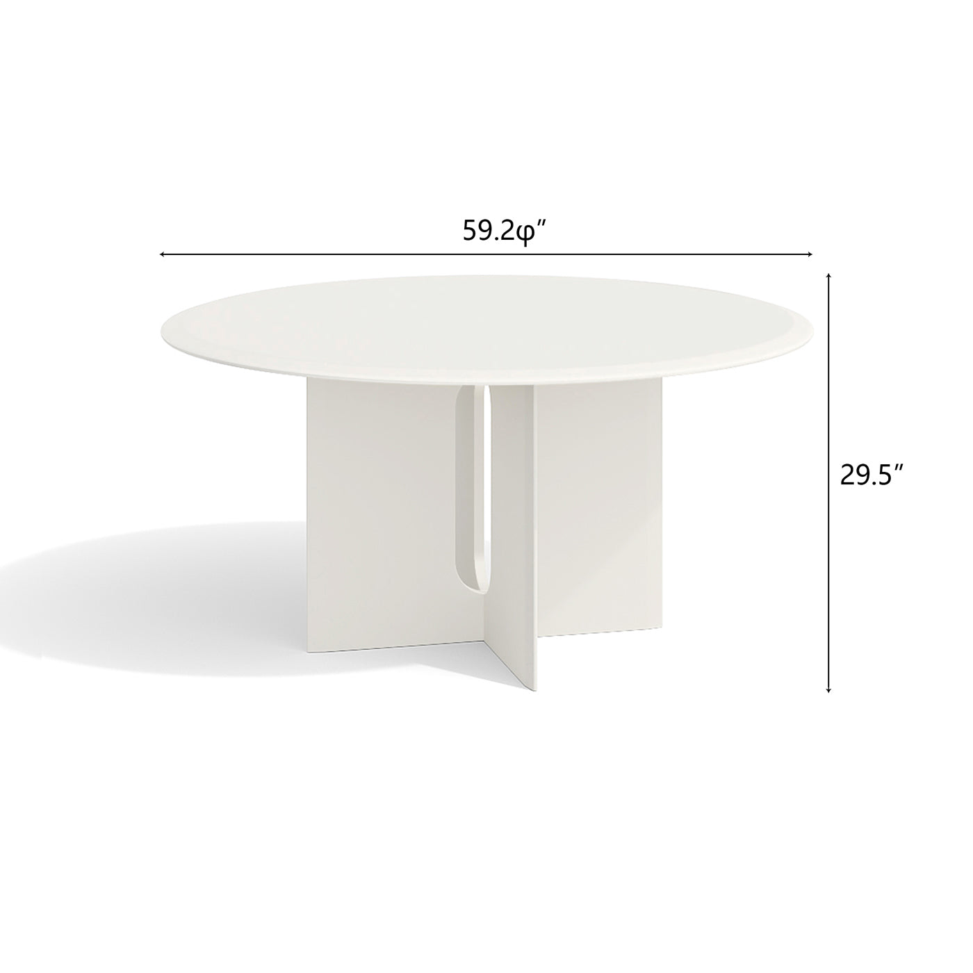 Modern White Round Wood Dining Table