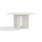 Modern White Round Wood Dining Table