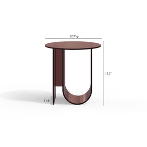 Fashion Acrylic Irregular Round Brown Side Table