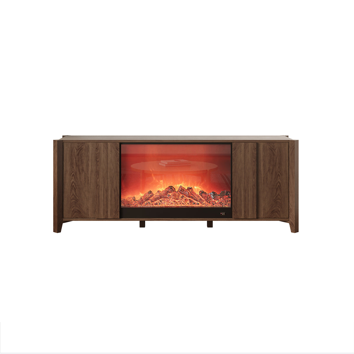 Navia Style Ash Wood Electric Fireplace