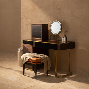 Dressing Table with Mirror And Stool