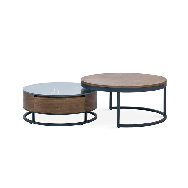 Modern Convertible MDF Two-Table Coffee Table Set
