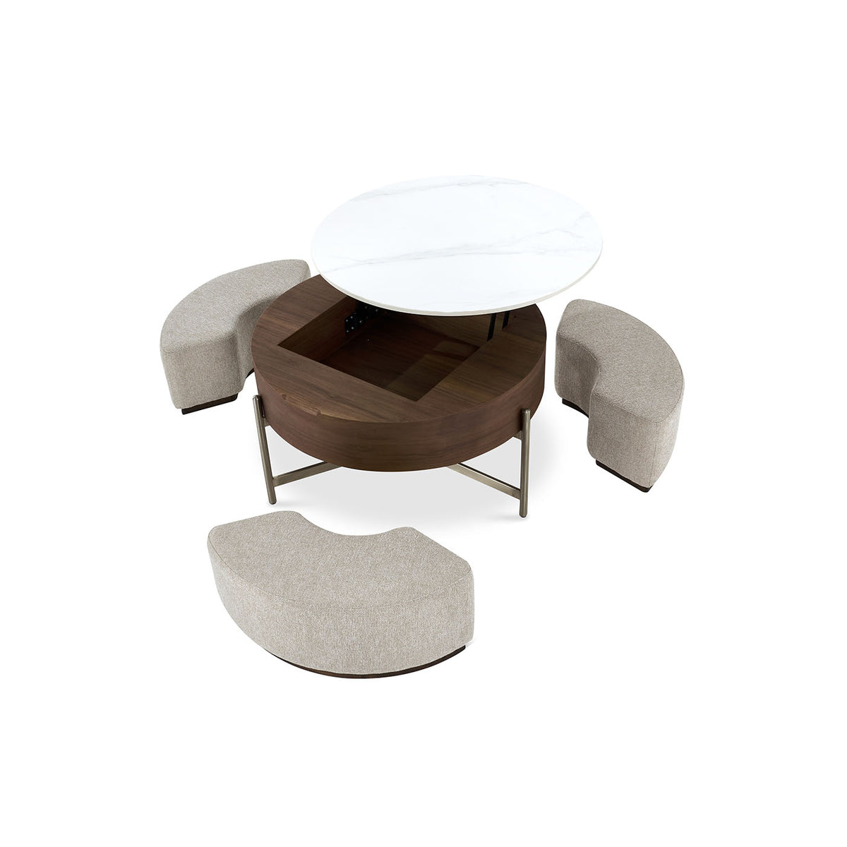 Modern Stylish Wooden Cocktail Table Set