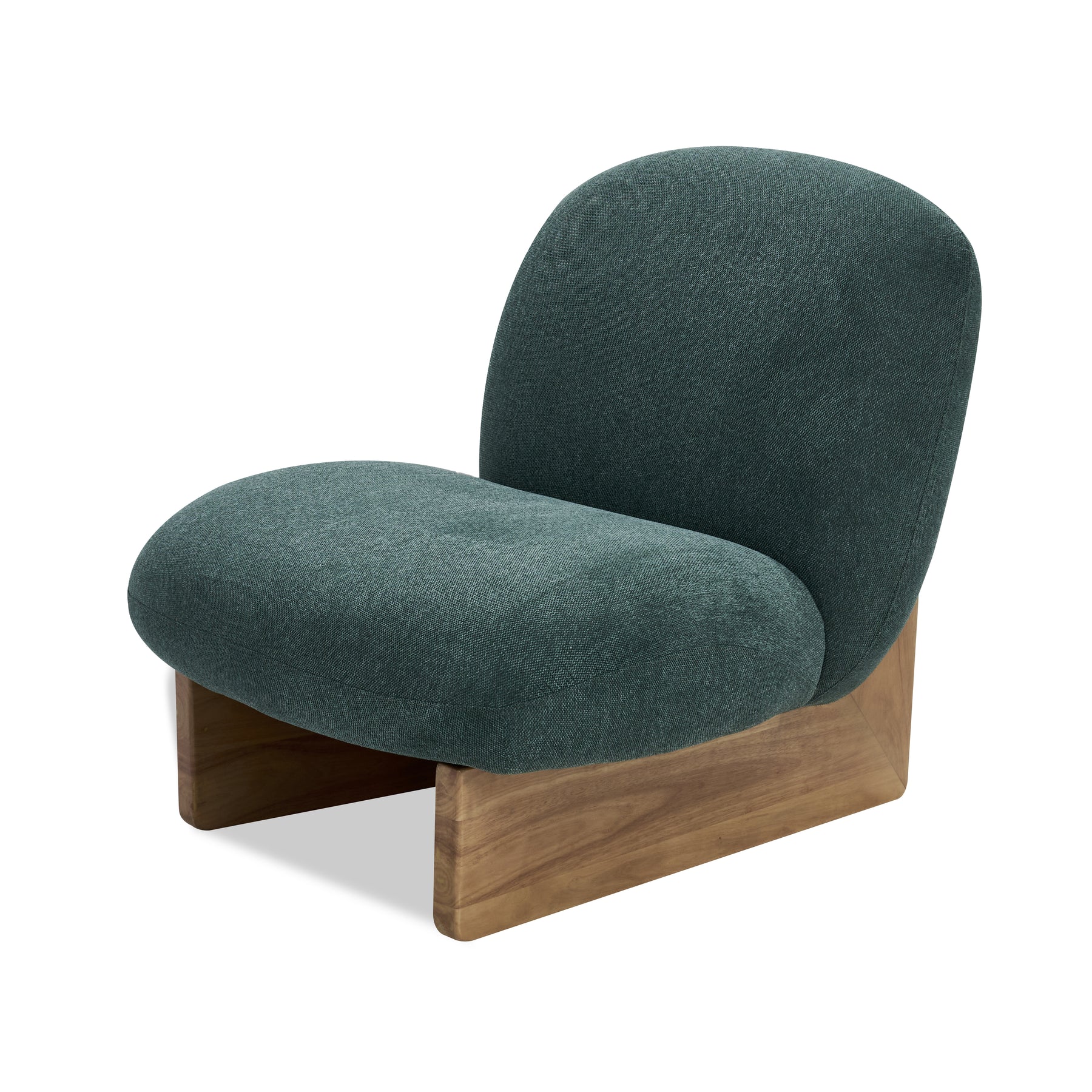 Green Upholstered Accent Slipper Chair