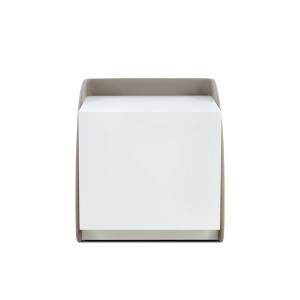 Contemporary Microfiber Leather Nightstand