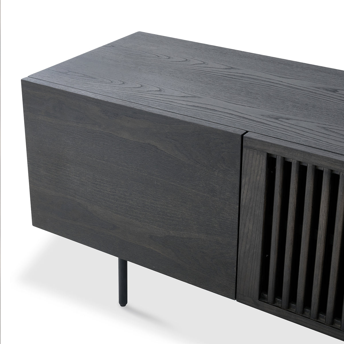 Mid-Century Walnut Wood TV Stand Available In Black And Walnut Color 