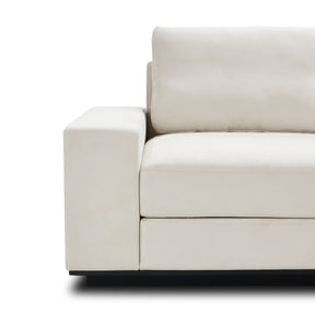 Modern Italian Beige Techno Fabric Sectional Sofa, with Armrest