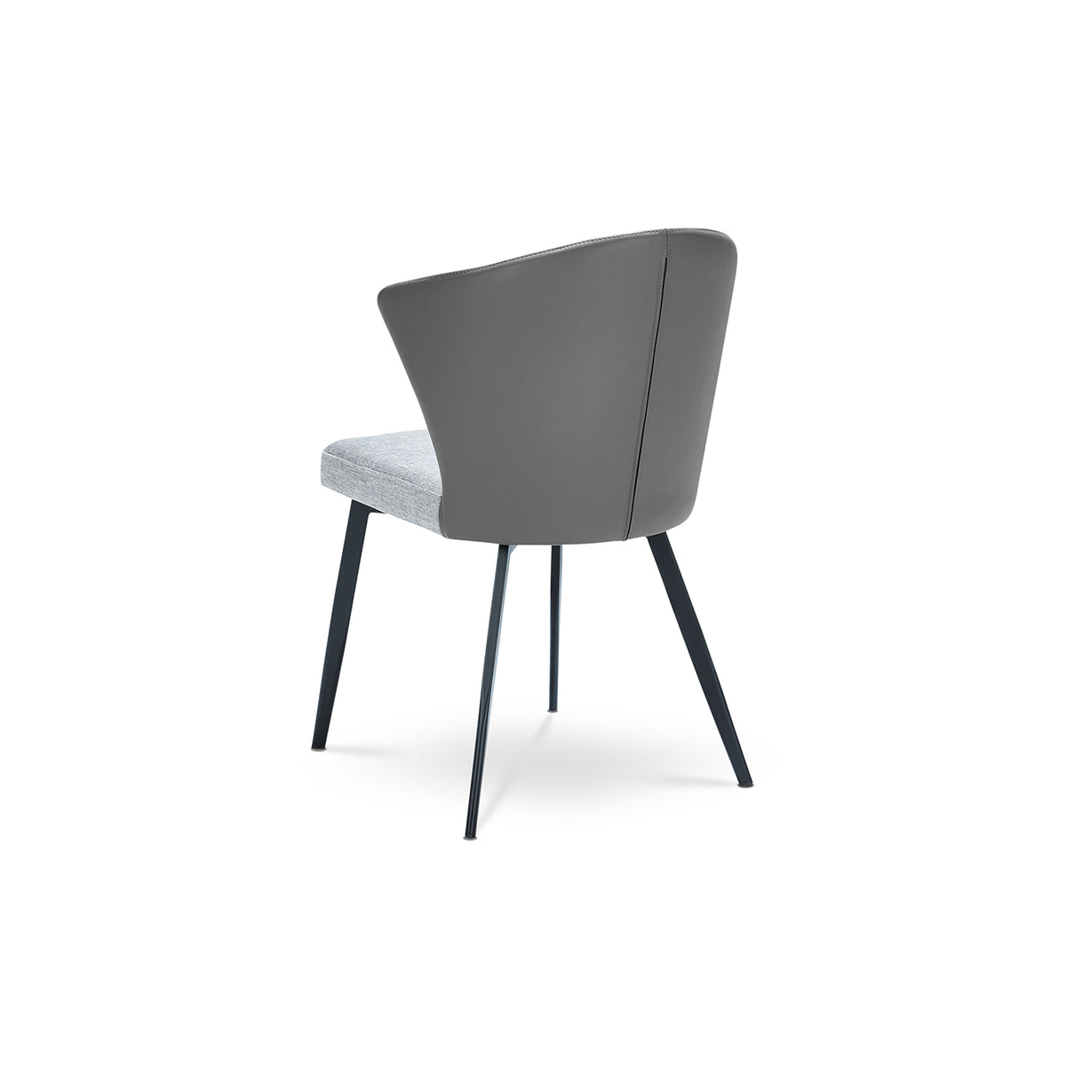 Modern Microfiber Leather and Cotton Linen Dining Chair