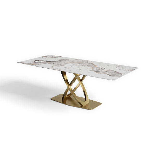 Modern Minimalist Brilliant Sintered Stone Dining Table