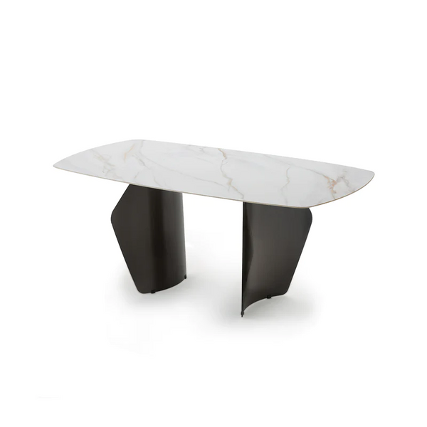 Modern Minimalist Matte Sintered Stone Dining Table