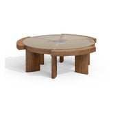Traditional Classic Wood Round Coffee Table