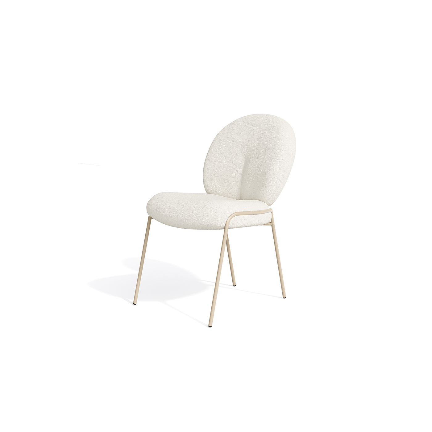 White Upholstered Vanity Chair