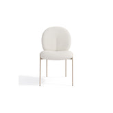 Modern White Upholstered Vanity Chair