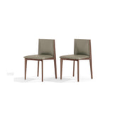 Green Leather Dining Chair(Set Of 2)