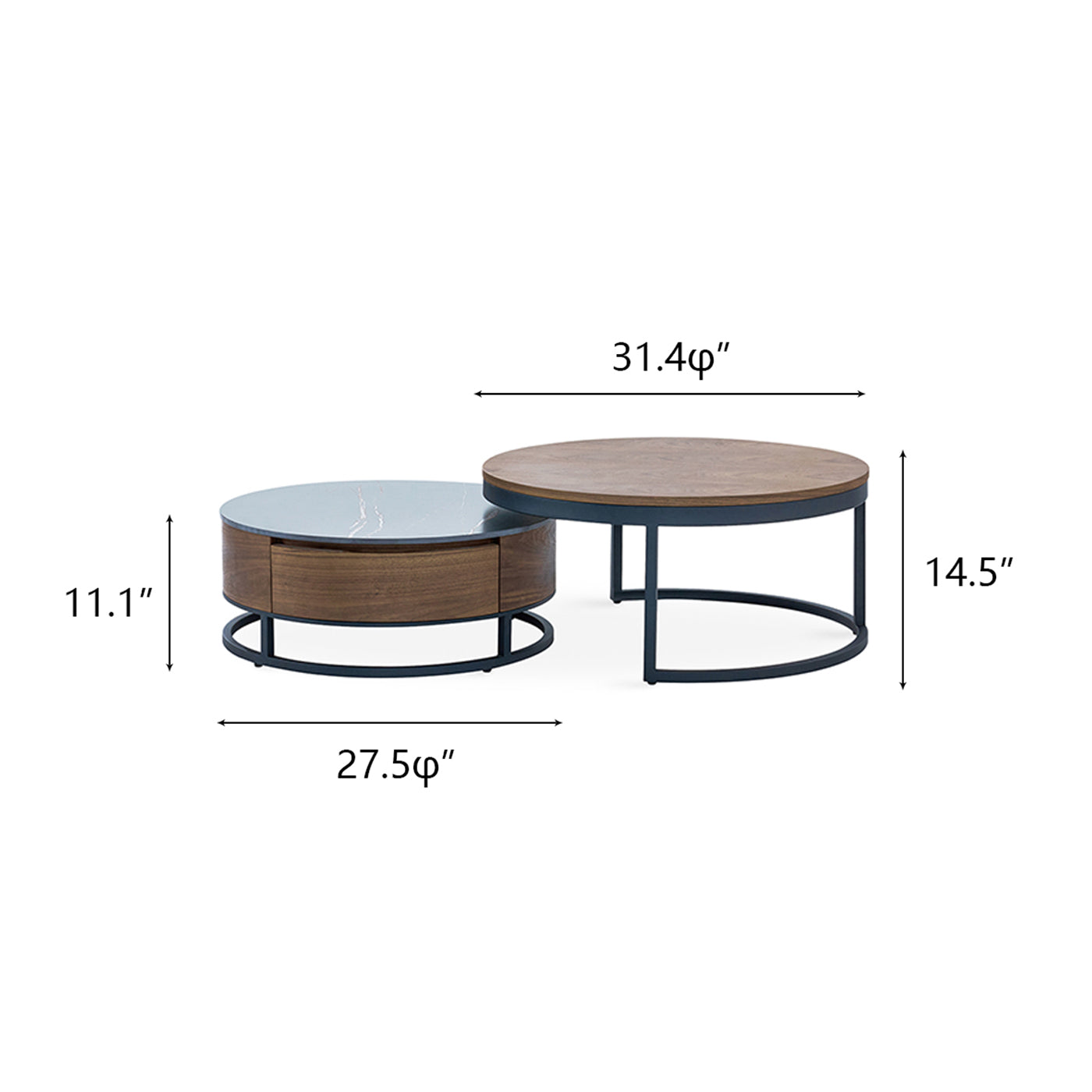 Two-Table Coffee Table Set