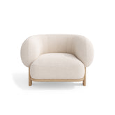 Modern White Fabric Round Sofa