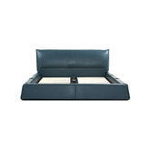 Italian Minimalist Microfiber Leather Solid Wood Bed