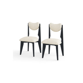 Modern oak Wood Black&White Dining Chair