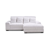 Mid-Century L-type Velvet Single Sofa