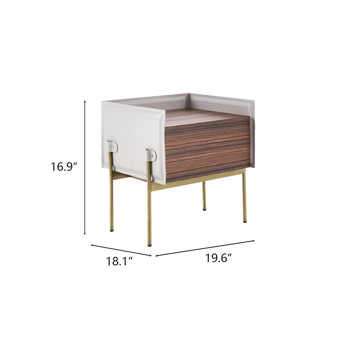 Nightstand with Metal Legs