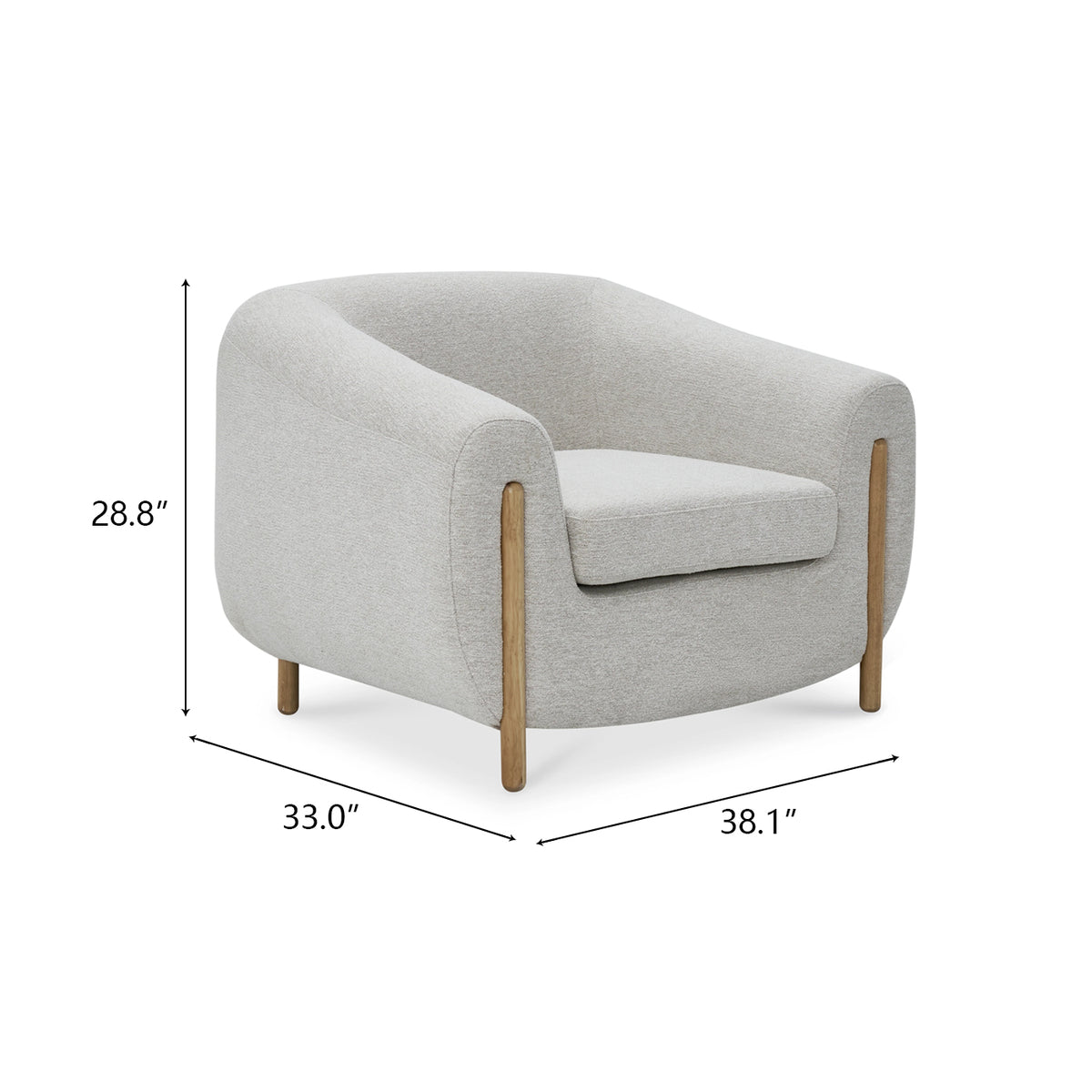 Modern Coarse-grained Cotton Linen Fabric Chair