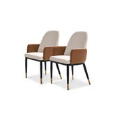 Modern Microfiber Leather Upholstered Dining Chair